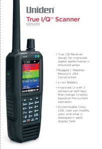 Сканирующий приёмник Uniden SDS100