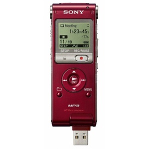 цифровой диктофон Sony ICD-UX300 - 4Gb (Red)